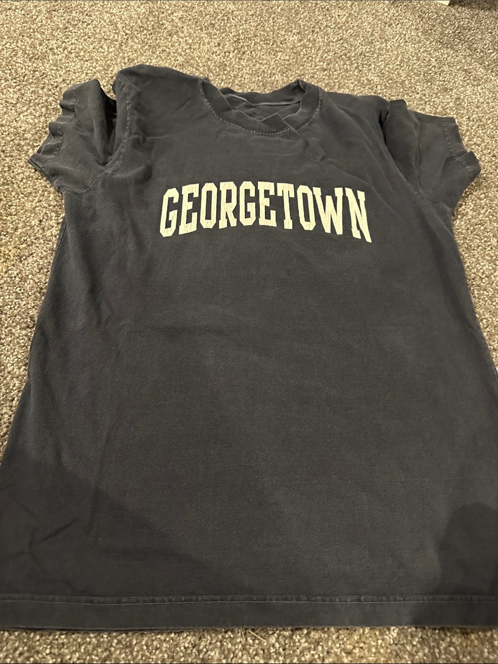 Brandy Melville Navy Tee with White GEORGETOWN Print